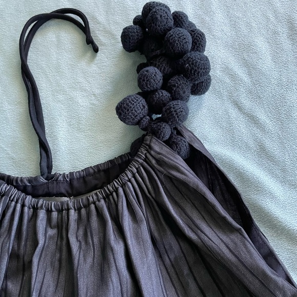 Anthro Girls from Savoy Shares Branchflower Silk Pleated Belted Dress Size 10 - Picture 8 of 10